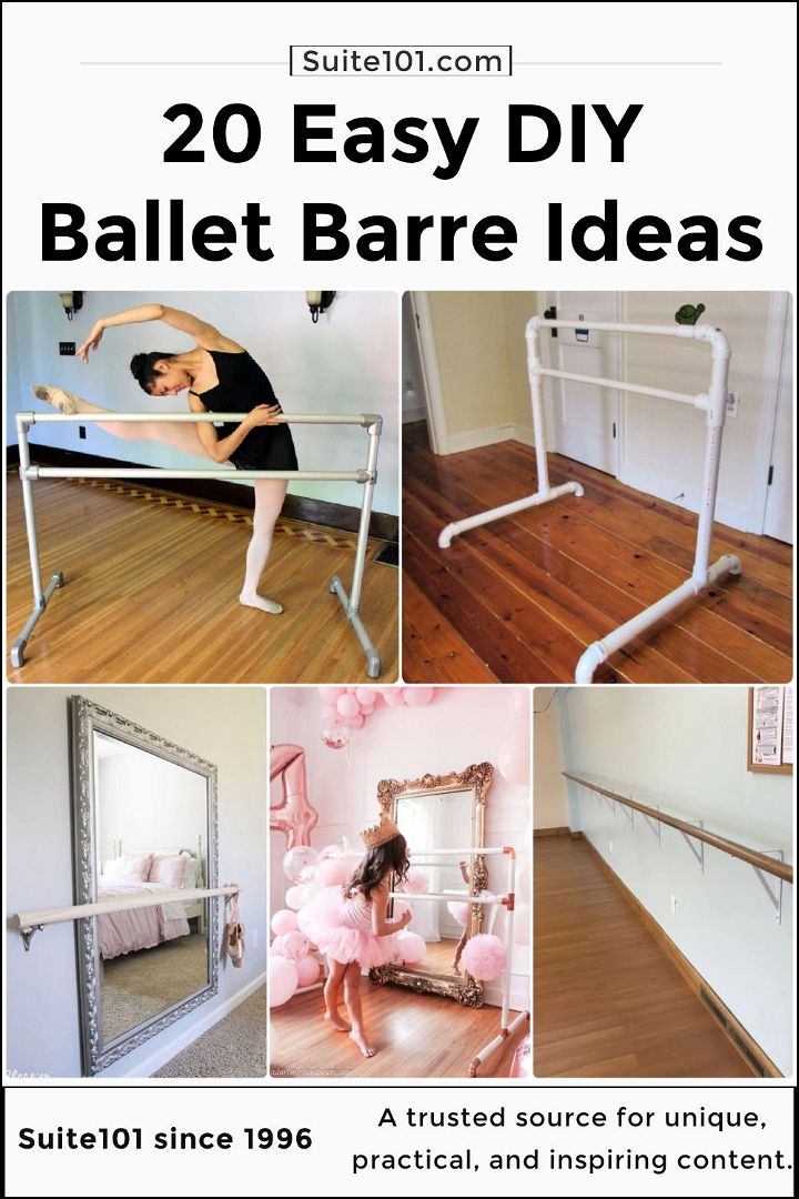 20 diy ballet barre ideas: build your own barre at home