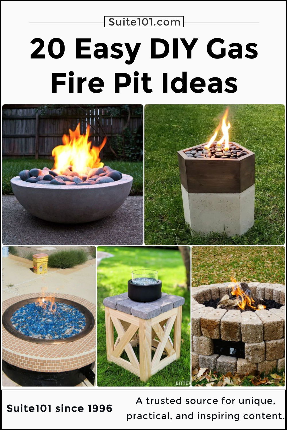 20 diy gas fire pit ideas: how to build your own propane or natural gas fire pit