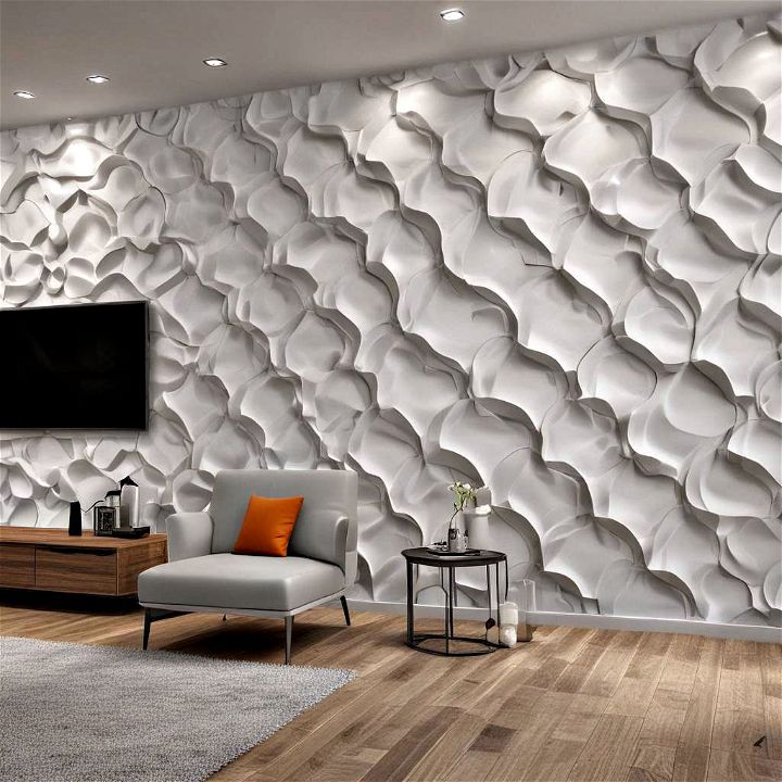 3d wall panels with light and shadow