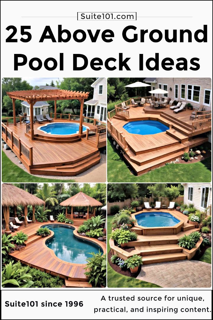 above ground pool deck ideas to try