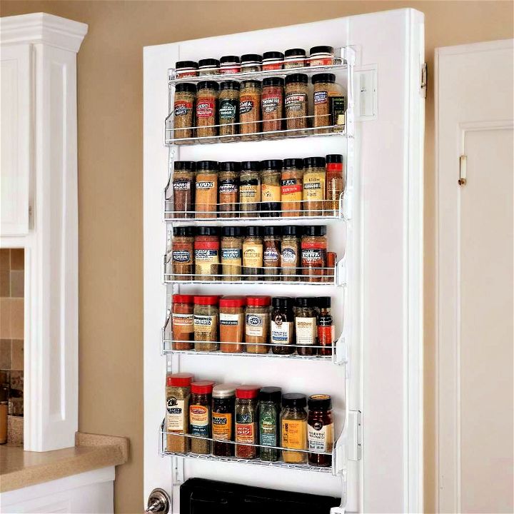 accessible solution over the door spice rack