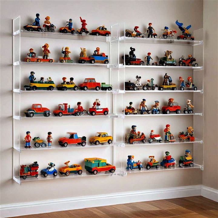 acrylic wall shelves for collectibles