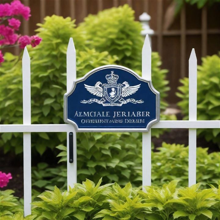 adding a personalized nameplate to your fence