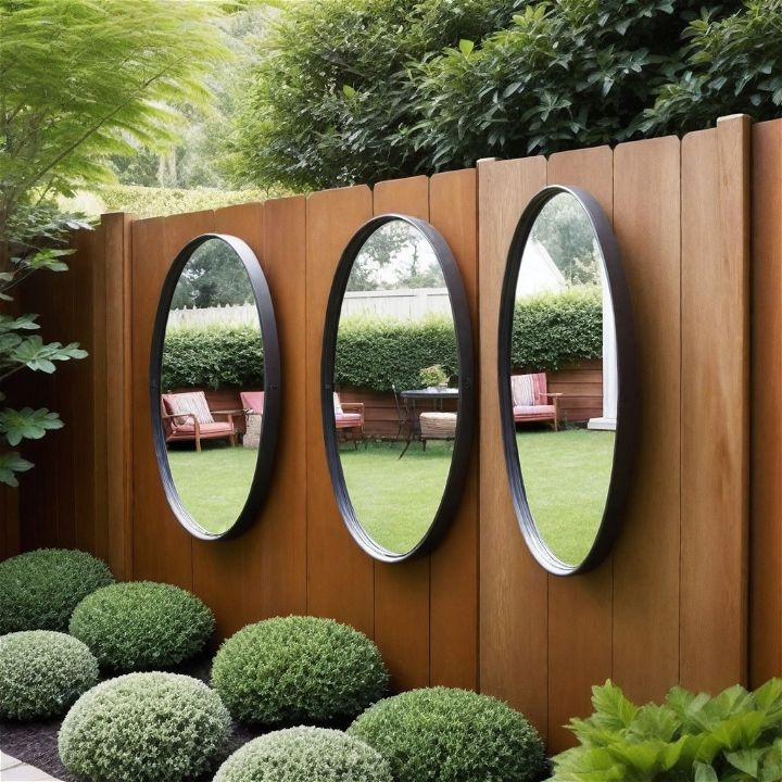 adding mirrors to your fence