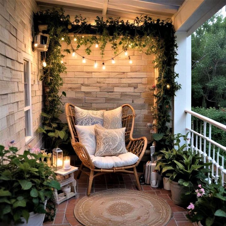 back porch reading nook for diving into new worlds and stories
