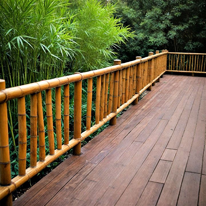 bamboo zen deck railing to create a tranquil outdoor retreat