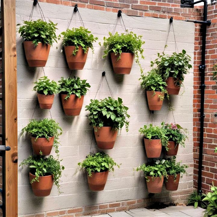 beautiful hanging planters display