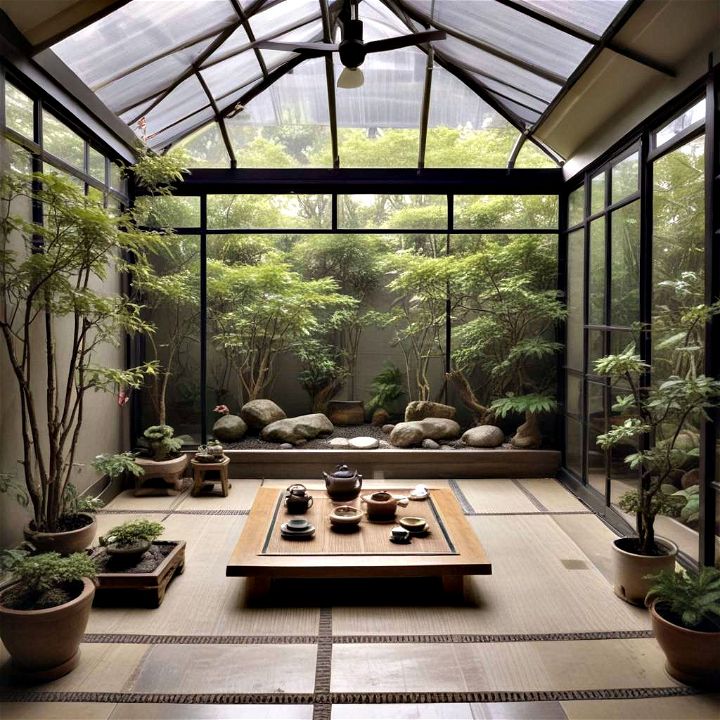 beautiful japanese inspired conservatory