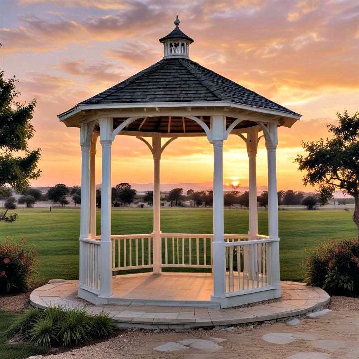 beautiful sunset viewing gazebo