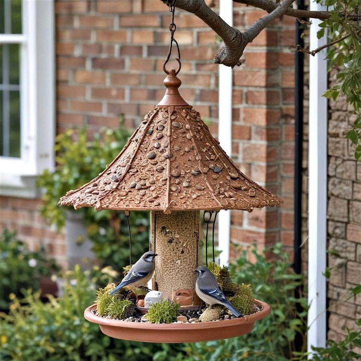 beautifully designed bird feeders for front porch