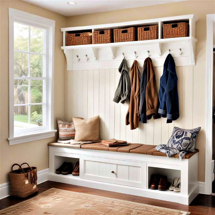 bench seating with storage for entryway