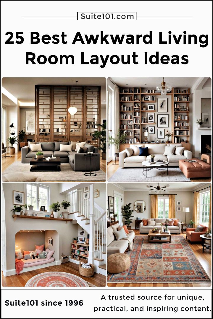 best awkward living room layout ideas