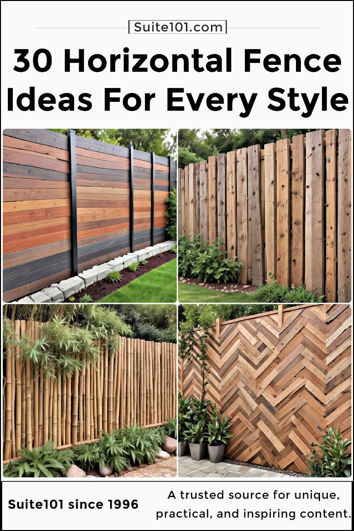 best horizontal fence ideas