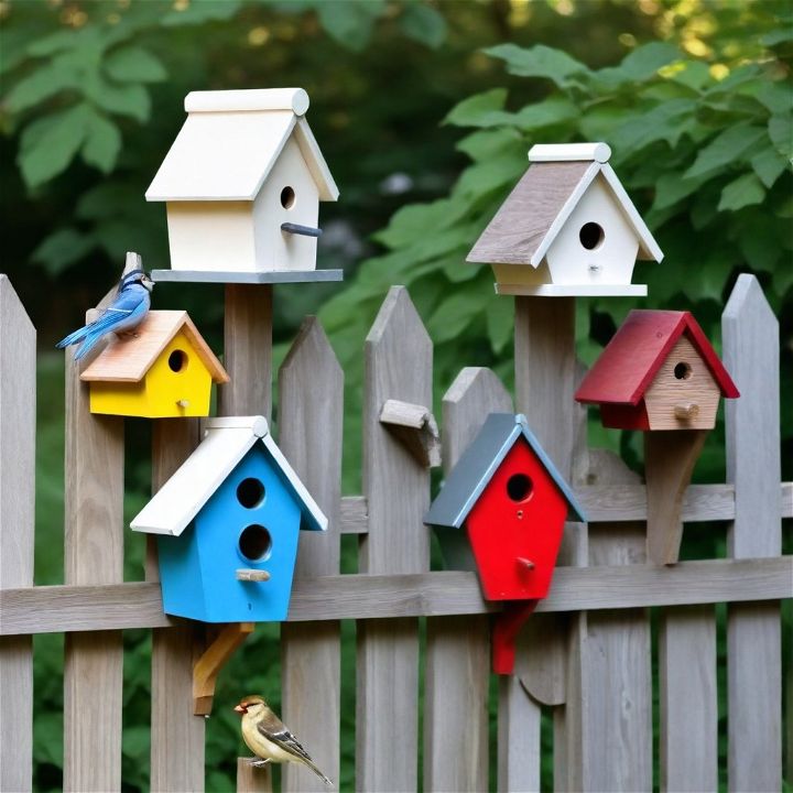 birdhouses to your fence