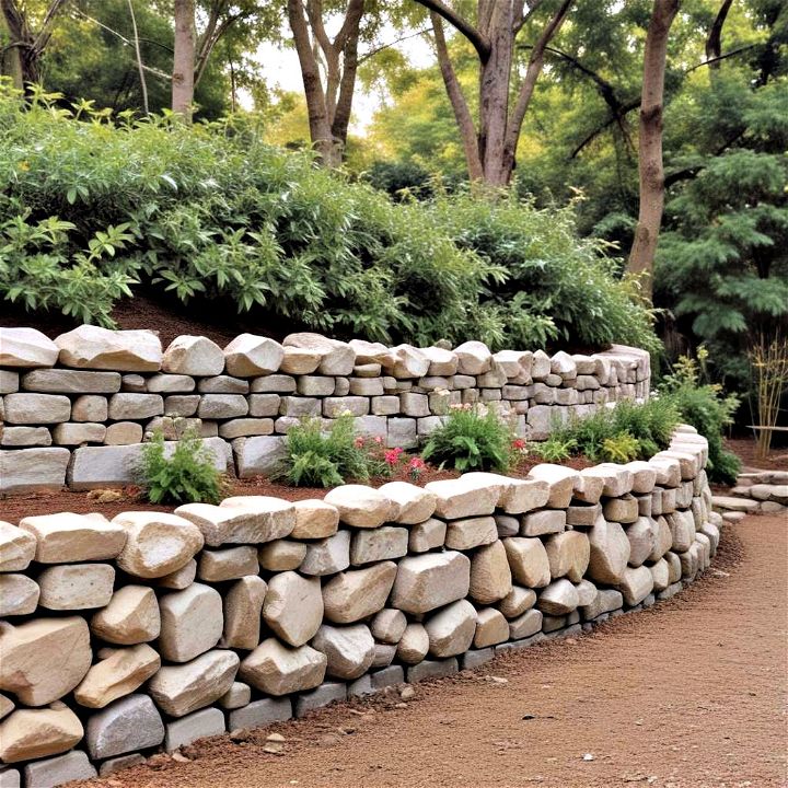 build a durable stone retaining wall