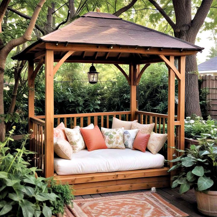 build a gazebo on deck for a cozy reading nook