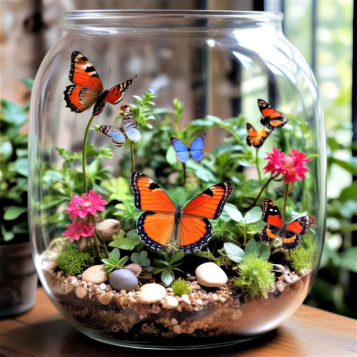 butterflies with a terrarium designed especially for them