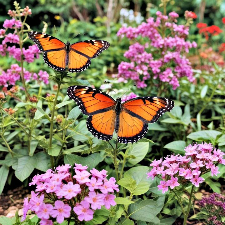 butterfly garden with native flowering plants