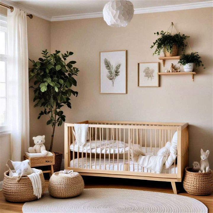 calming and serene baby s room natural elements