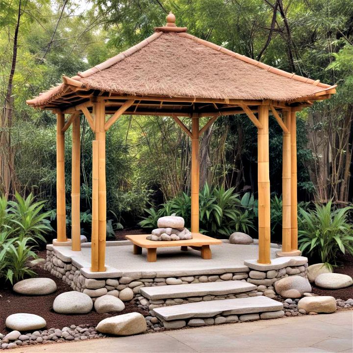 calming zen meditation gazebo