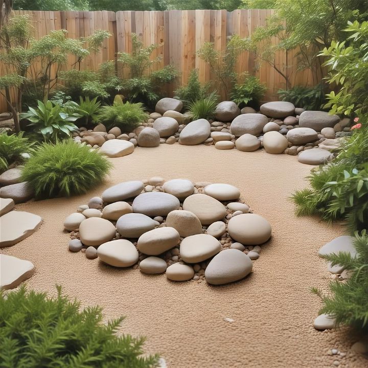 calming zen rock garden