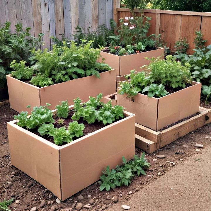 cardboard box gardens