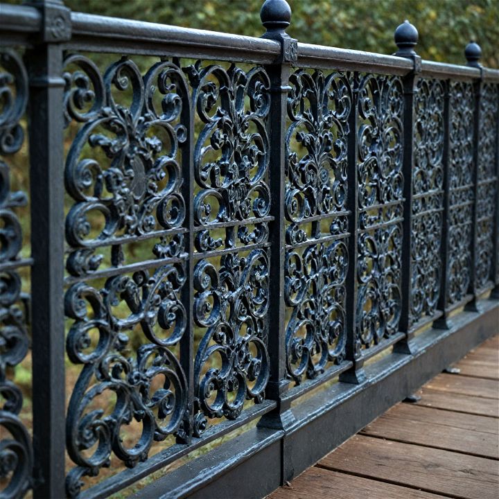 cast iron lacework railing to add victorian charm