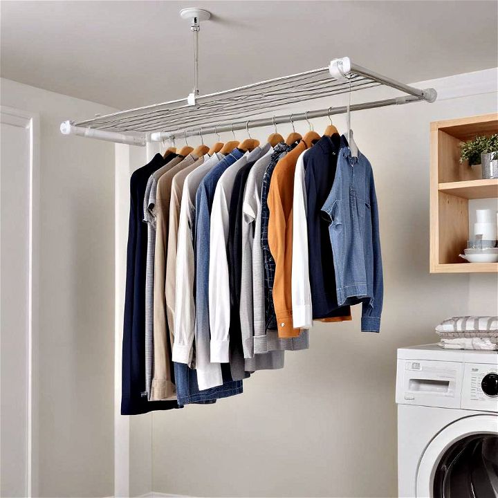 ceiling hanging rod for air drying clothes