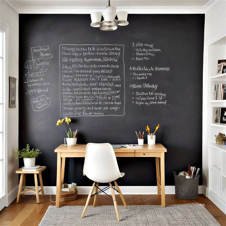 chalkboard or whiteboard wall