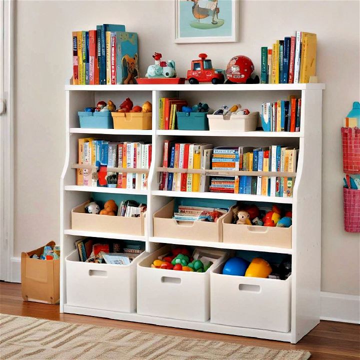 charm Bookcases with Bins for Easy Sorting