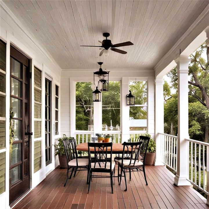 charm of beadboard porch ceilings