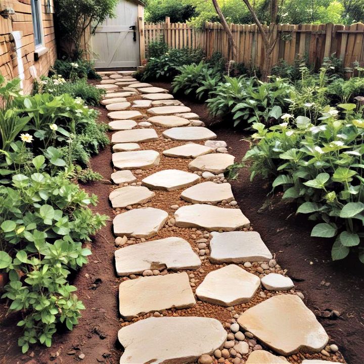 charming and functional lay a stone path