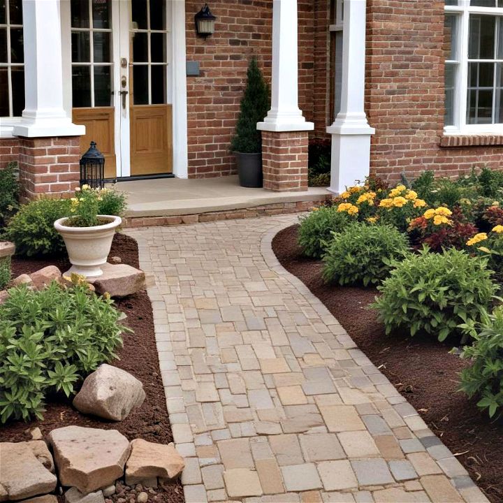 charming and inviting front porch walkway