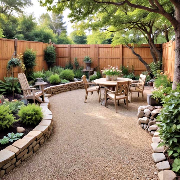 charming and rustic gravel patio