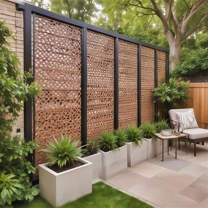 chic privacy screens for outdoor decor