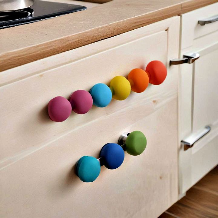 child friendly colorful silicone pulls