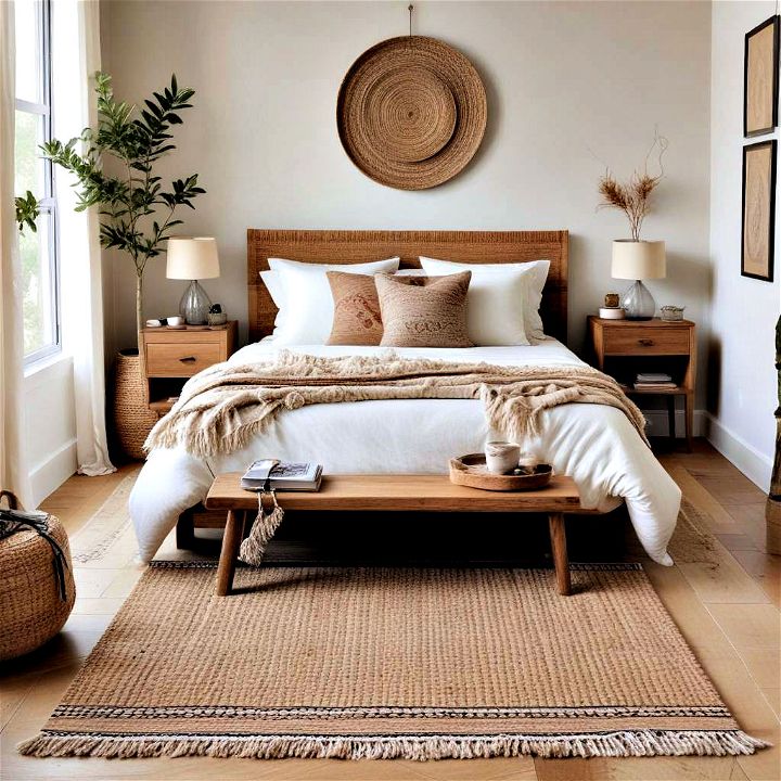 choose natural fiber rugs bohemian style