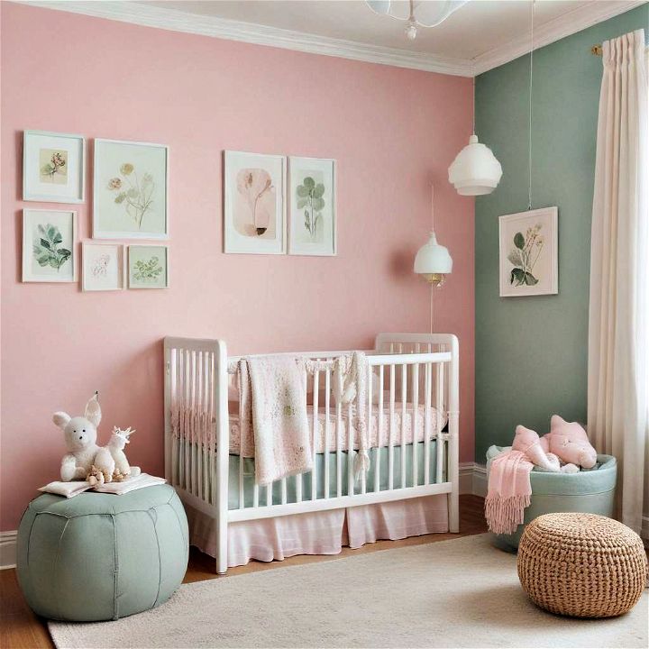choose soft soothing colors for a baby room
