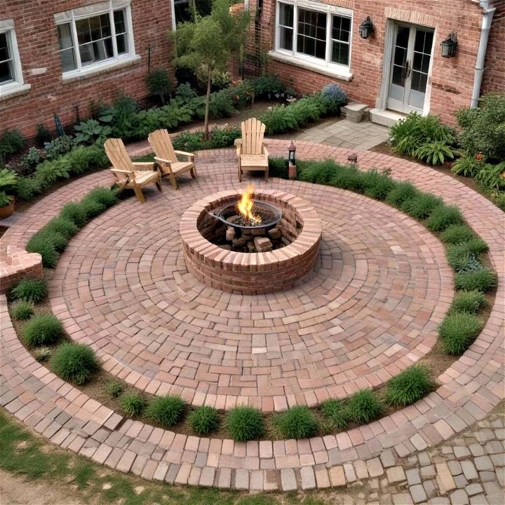 circular brick patio