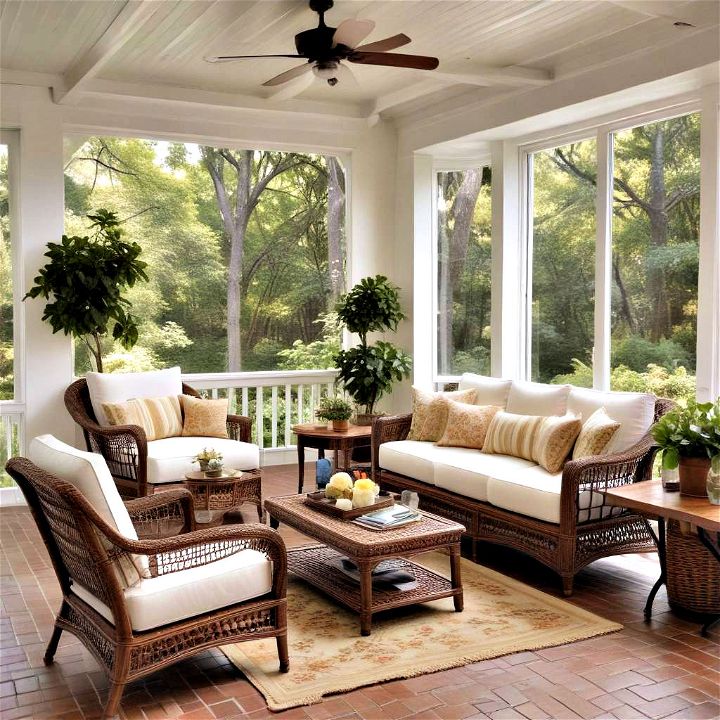 classic comfort with wicker furniture