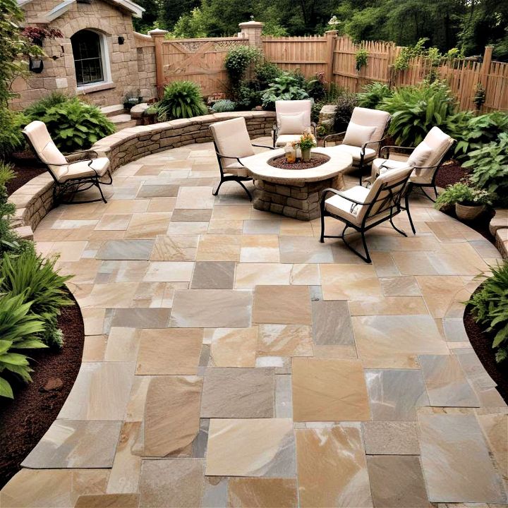 classic natural stone patio