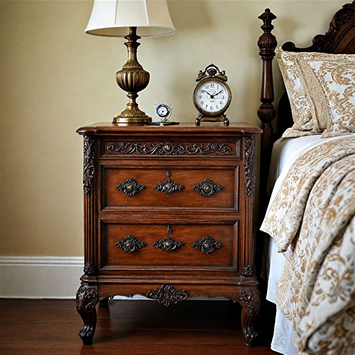 classic stylish vintage nightstand
