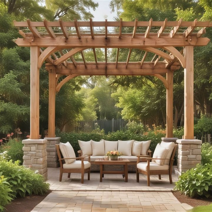 classic wooden pergola for your backyard