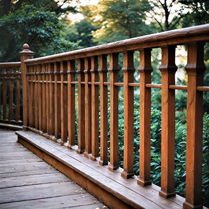 classic wooden railings