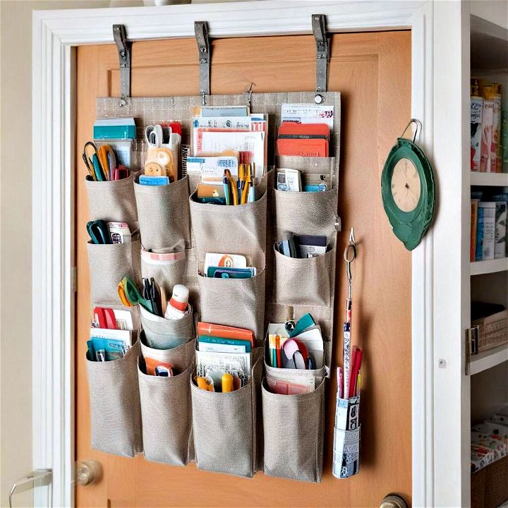 clever over the door organizers for craft room