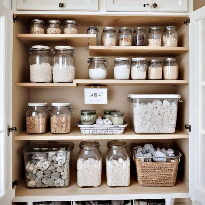 clever use of containers and jars