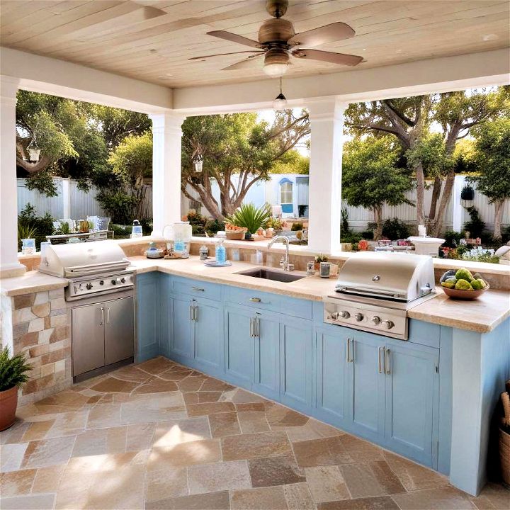 coastal cool outdoor kitchen