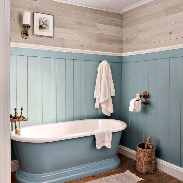 coastal plank wainscoting to capture the relaxed vibe of the seaside