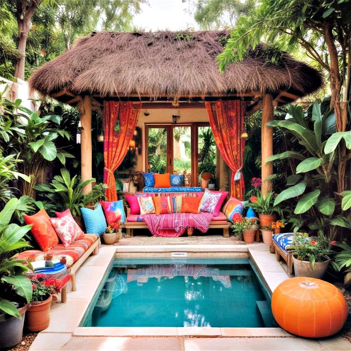 colorful bohemian paradise cabana