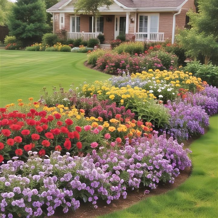 colorful flower beds boost